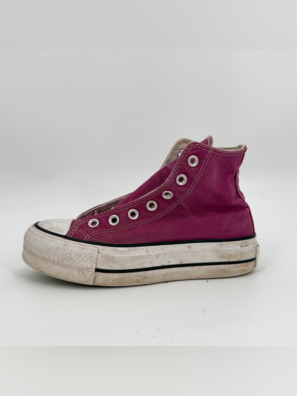 High-Top Canvas Sneakers in Plum - Classic Casual Women’s Shoe